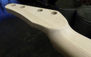 Sanding a neck