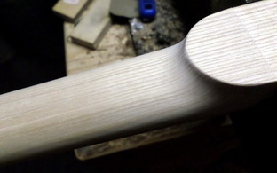 Sanding a neck